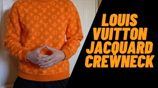 Louis Vuitton, orange monogram crewneck sweatshirt - Unique Designer Pieces