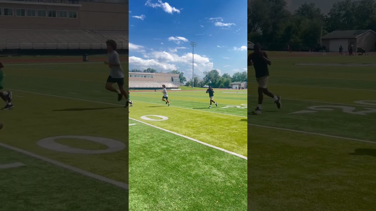Basketball Conditioning on the Football field. 
