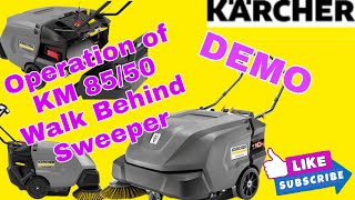 How to Operate KM 85/50 W Bp Walk Behind Sweeper || DEMO KM 85/50 W Bp Resimi