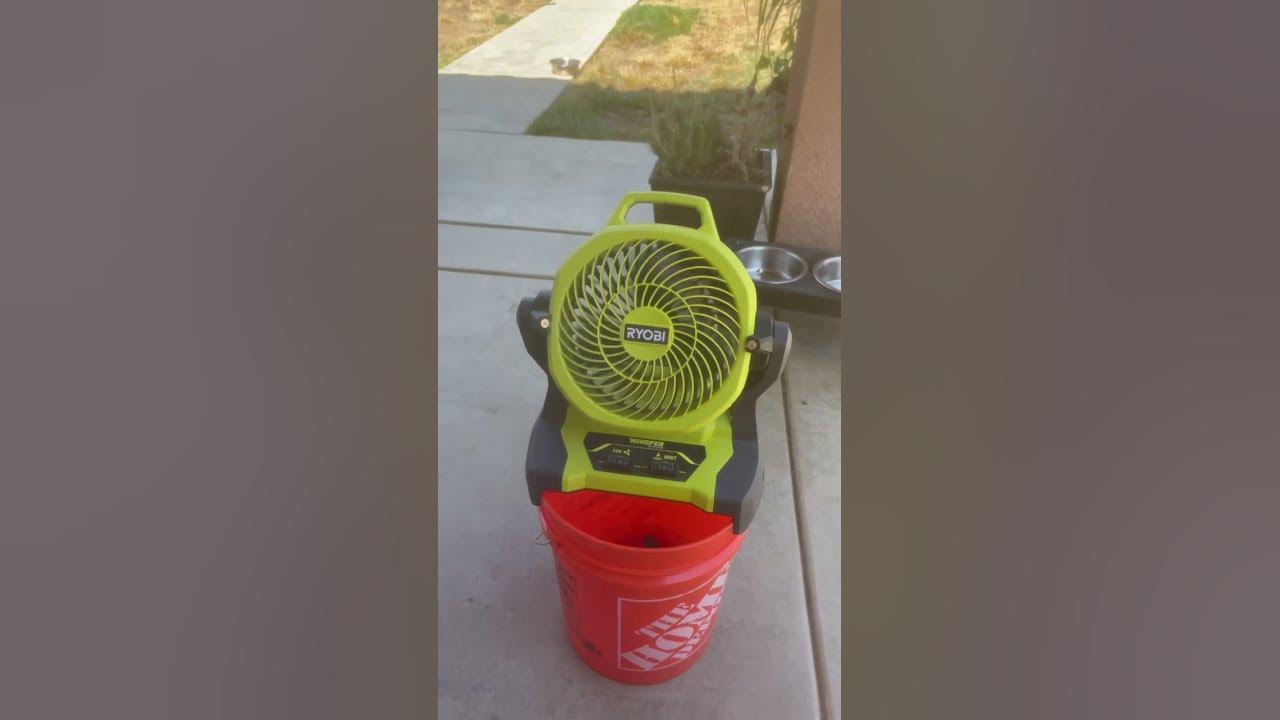 The new model Ryobi misting fan. This thing is absolutely wonderful 