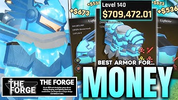 Crafting The BEST MONEY FARM Armor... | The Forge Roblox