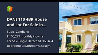 DANI 110 4BR House and Lot For Sale in Camella Subic Alta