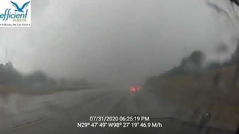 AI-12 GPS Camera Captures Truck Spinning 360 Degrees In Severe Thunderstorm