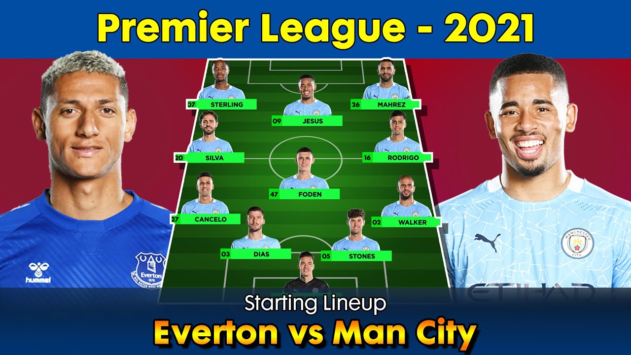 Everton vs Man City: Starting lineups & How to watch