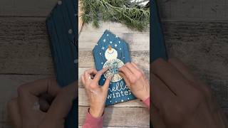 DIY DECOR LOVE Stencil Art hello winter #budgetfriendlydiy  #diy #stencil