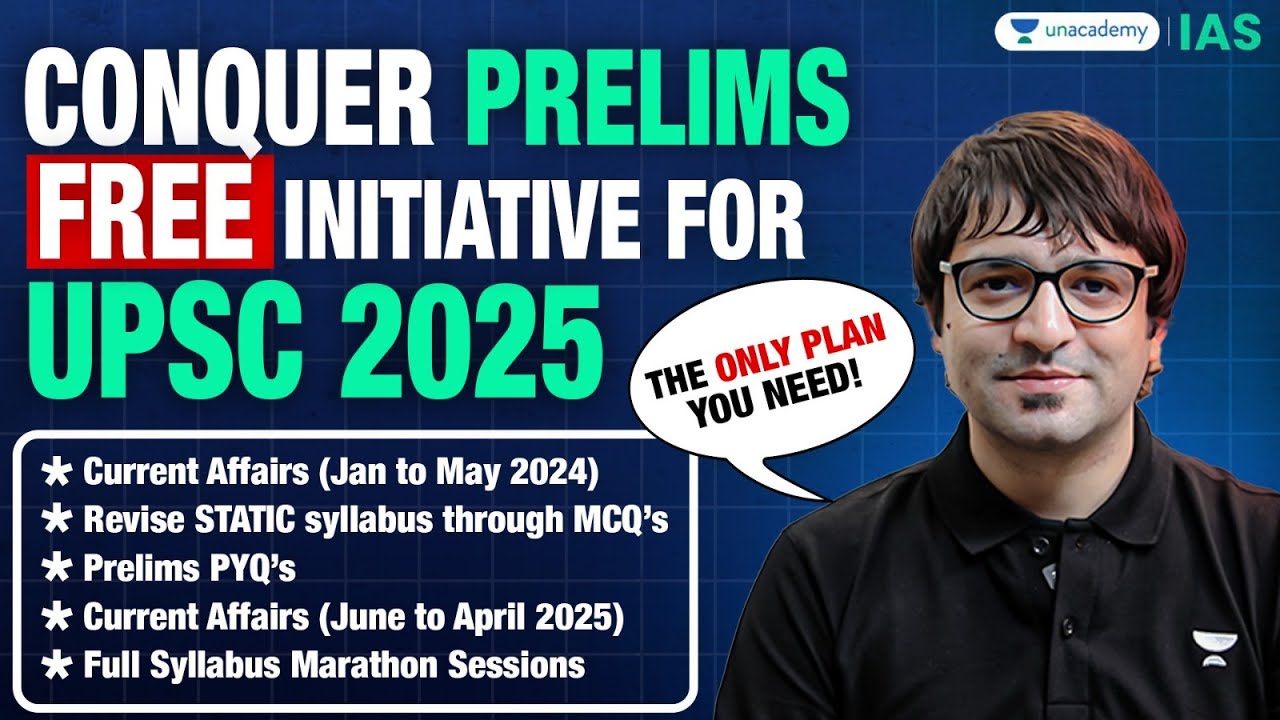FREE Crash Course for UPSC Prelims 2025 - Static + Current Affairs ...