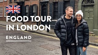 8 MUST TRY BRITISH MEALS! EATING LONDON FOOD TOUR | England Travel Food Vlog 150, 2018