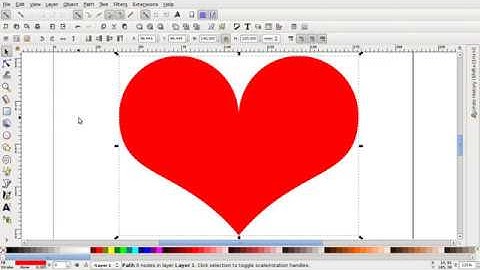How to draw an heart shape with Inkscape - Tutorial #5