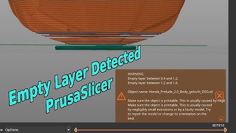 PrusaSlicer: empty layer detected