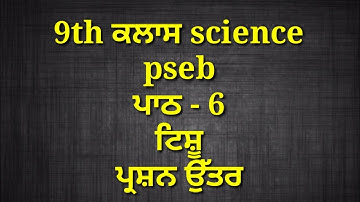 9th class science chapter 6 || punjabi medium || question answer || pseb exam //  pseb