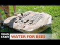 I Carved a Rock Into a Huge Water Bowl For My Bees!
