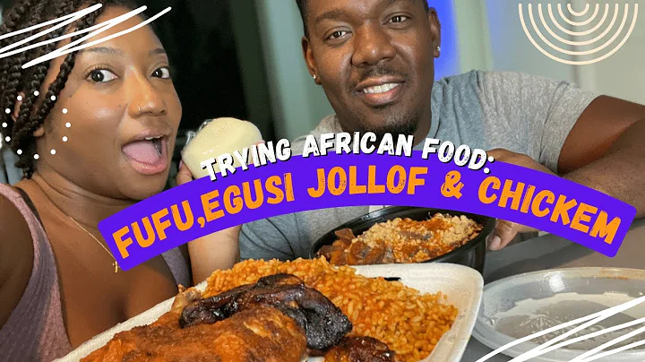 WE TRIED AFRICAN FOOD FOR THE FIRST TIME!!! ( Fufu, egusi , jollof rice & chicken )