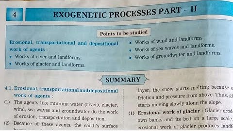 Class 9th Geography Chapter 4. Exogenetic Processes part - 2 Navneet Digest Solutions (MH Board)