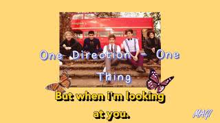 One Direction - One Thing ( Lyrics video )
