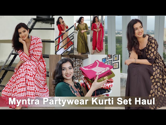 Anouk - By Myntra Kurti Set For Women Indian Style Round Neck Maroon Yarn  Dyed Striped Polyester Knee Length Regular Kurta with Palazzos Kurti Set  Party Wear - Walmart.com