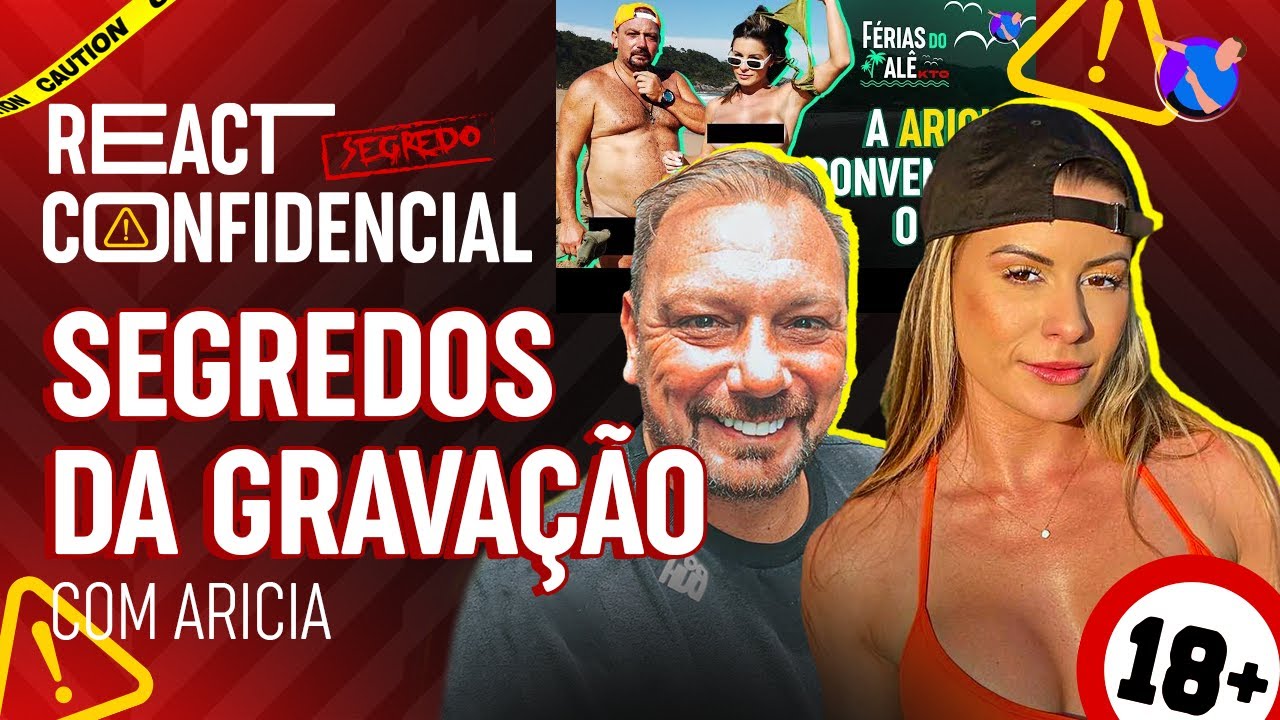 Alê Oliveira REAGINDO ao vídeo com Arícia na Praia de Nud*&*mo