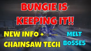 BUNGIE IS KEEPING MELT BOSSES GLITCH + NEW INFORMATION & CHAINSAW SPAM TECH Quickfang Goldtusk Hilt