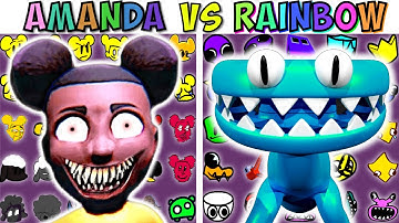 FNF Character Test | Gameplay VS My Playground | ALL Amanda VS Rainbow Friends Test