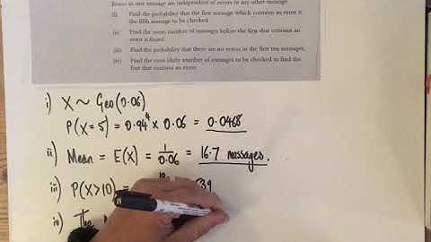 3 The Geometric Distribution - Mean and Variance