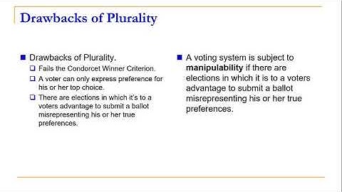 Plurality and Borda Count