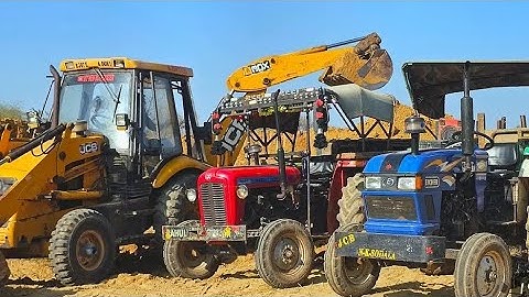 JCB 3dx Eco Backhoe Loading Tractor Stuck inMud Mahindra 475 Di Massey Eicher 380 | JcbTractor
