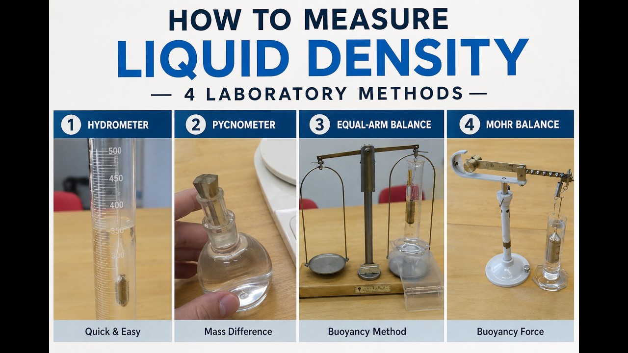How to Measure Liquid Density: Hydrometer, Pycnometer, Equal-Arm & Mohr ...