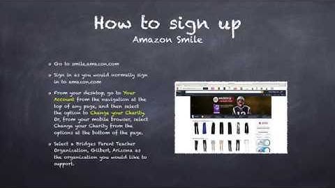 How to sign up for Amazon Smile to support Bridges PTO