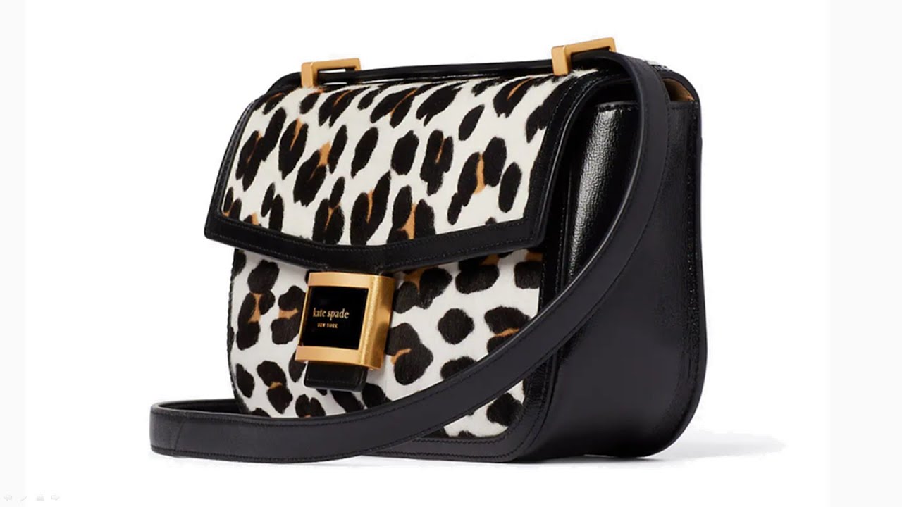 Kate Spade bag. Katy leopard haircalf medium convertible shoulder bag. -  YouTube