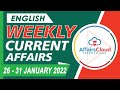 Current Affairs Weekly 26 - 31 January by Vikas Rana English | Current Affairs |AffairsCloud 2022