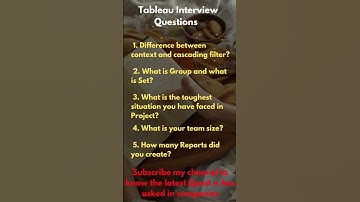 Tableau Interview Questions