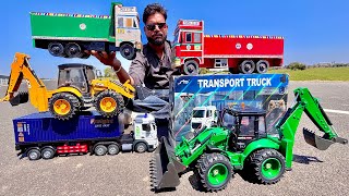 Die Tractor Jcb Remote Control Vehicles Unboxing 3Dx Backhoe Loader, Tata Dumper Tipper Truck Bike