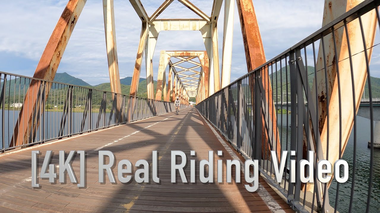 GoPro [4K 60p] 가을 양수역 한강 자전거 라이딩, 아름다운 풍경, 신나는 음악, 실내 트레이닝(for Indoor Trainer), Real Riding Video