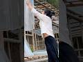 My Wife Builds EPIC Bamboo House Alone! #bamboohouse #woodworking