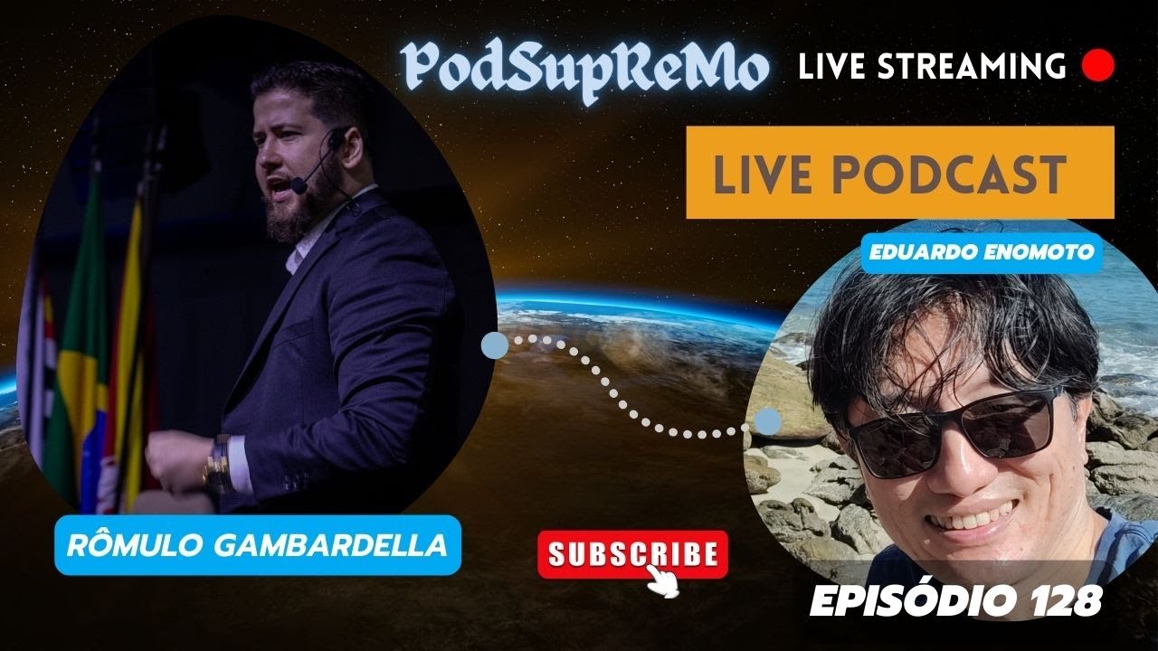 Capa do episódio 128 do PodSupReMo com Rômulo Gambardella