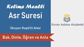 Kelime Mealli Kuran - Asr Suresi