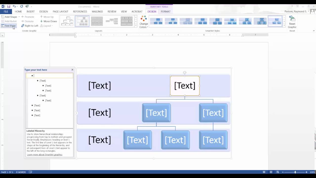 Microsoft Word Creating A Flowchart Concept Map Or Process Map Youtube