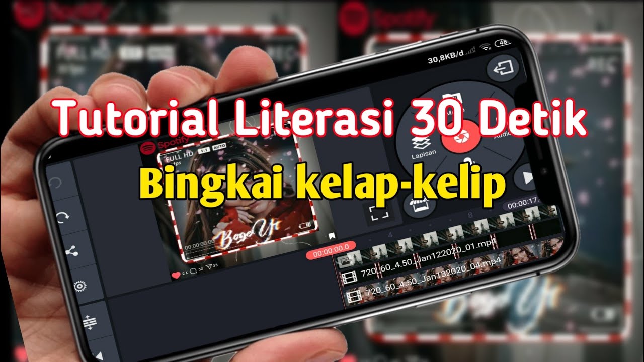 Cara Buat Literasi Pakai Bingkai KelapKelip Di Kinemaster 2020 Part