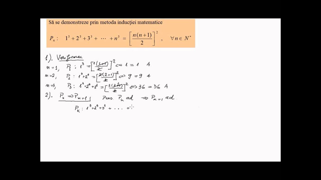 Inductie Matematica Exercitiu Rezolvat 3 Youtube