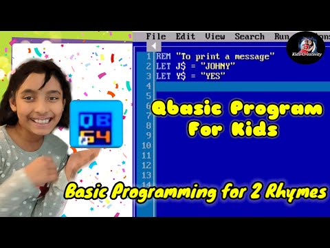 QBasic for kids Class 4/ Basic Programming for Rhymes(Johnny Johnny Yes Papa & Rain Rain Go Away