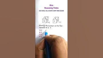 Dice | Dice Reasoning for SSC CGL GD CHSL Exams| Reasoning Classes by Tumi Jitbe || #shorts