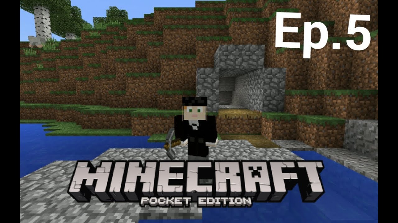 Minecraft PE Survival Let's Play Ep. 5 - Time to mine! - YouTube