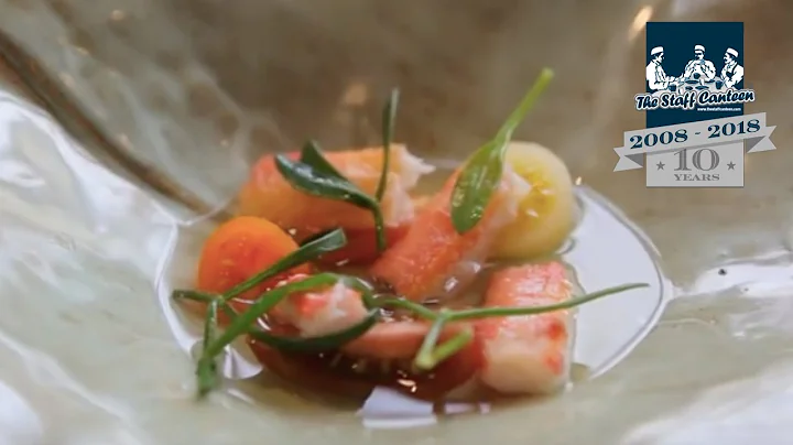 Chef Josh Overington creates a snow crab with heir...