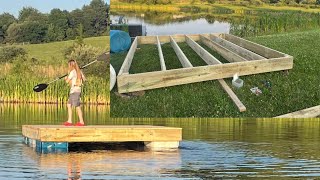 How to build a floating dock with plastic barrels