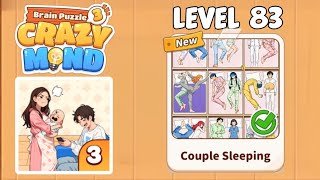 Brain Puzzle 3: Crazy Mind - Level 83 Couple Sleeping || Solution