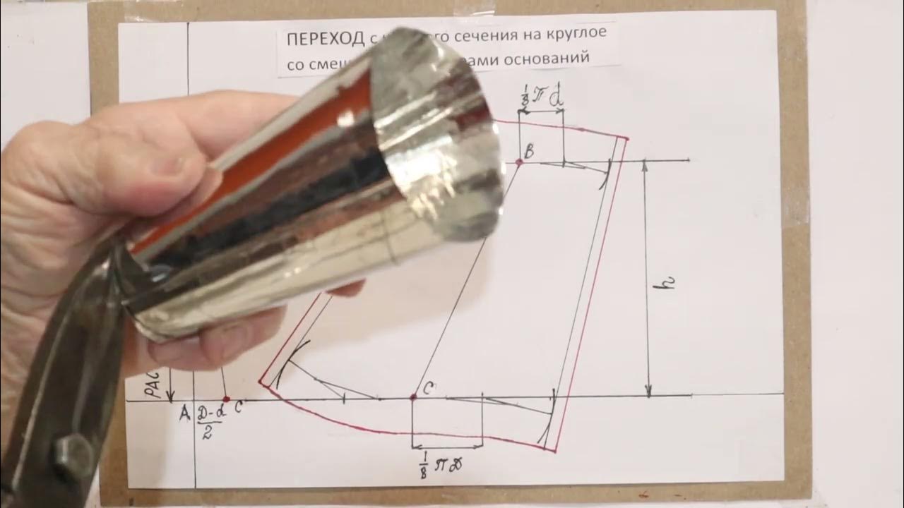 переход с круглого сечения на круглое со смещенными центрами оснований ...