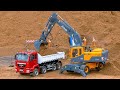 Magnificently rc display!! Rc trucks rc dump truck rc excavators rc construction zone rc train