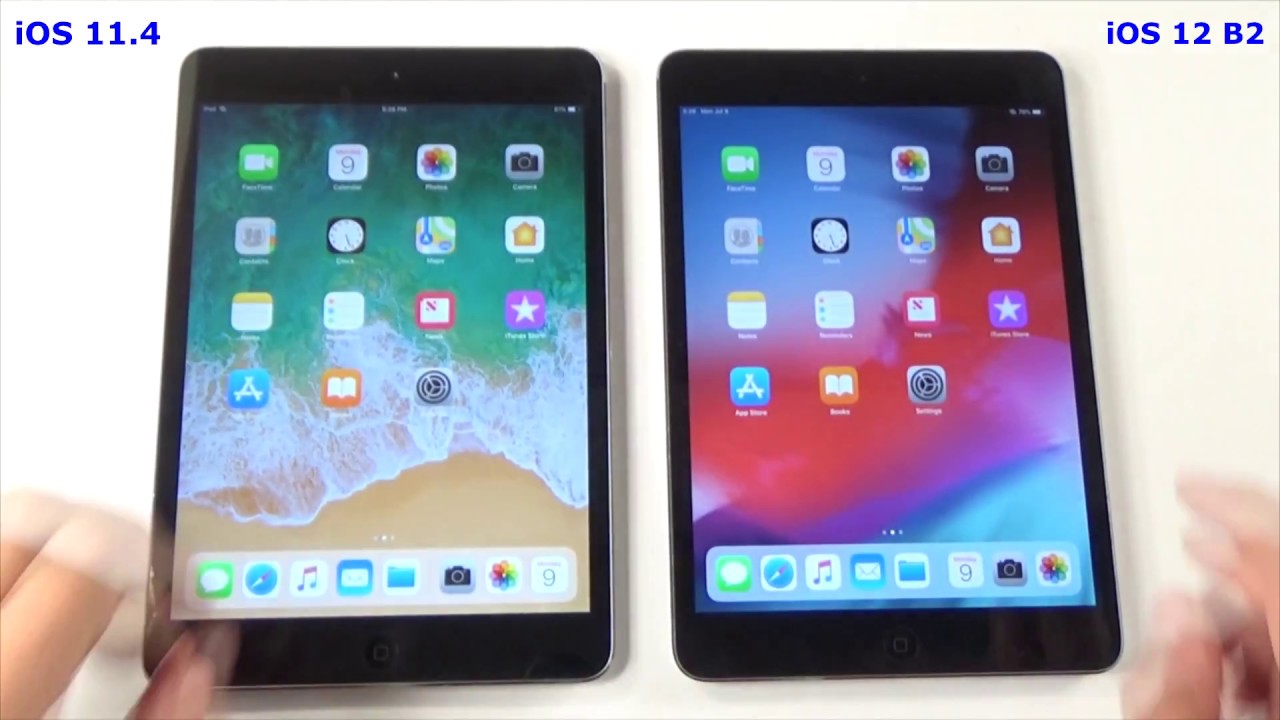 Ipad Mini 2 Ios 12 Vs Ios 11 4 Youtube