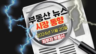 2024년 11월 20일 부동산 뉴스, 부동산 시장 동향 분석 (철거해체 업무 무허가미등기 국유지, 트럼프 미국을 미국답게, 서초구 조합 청산 간담회, 용팔이 역사 속 뒤안길)