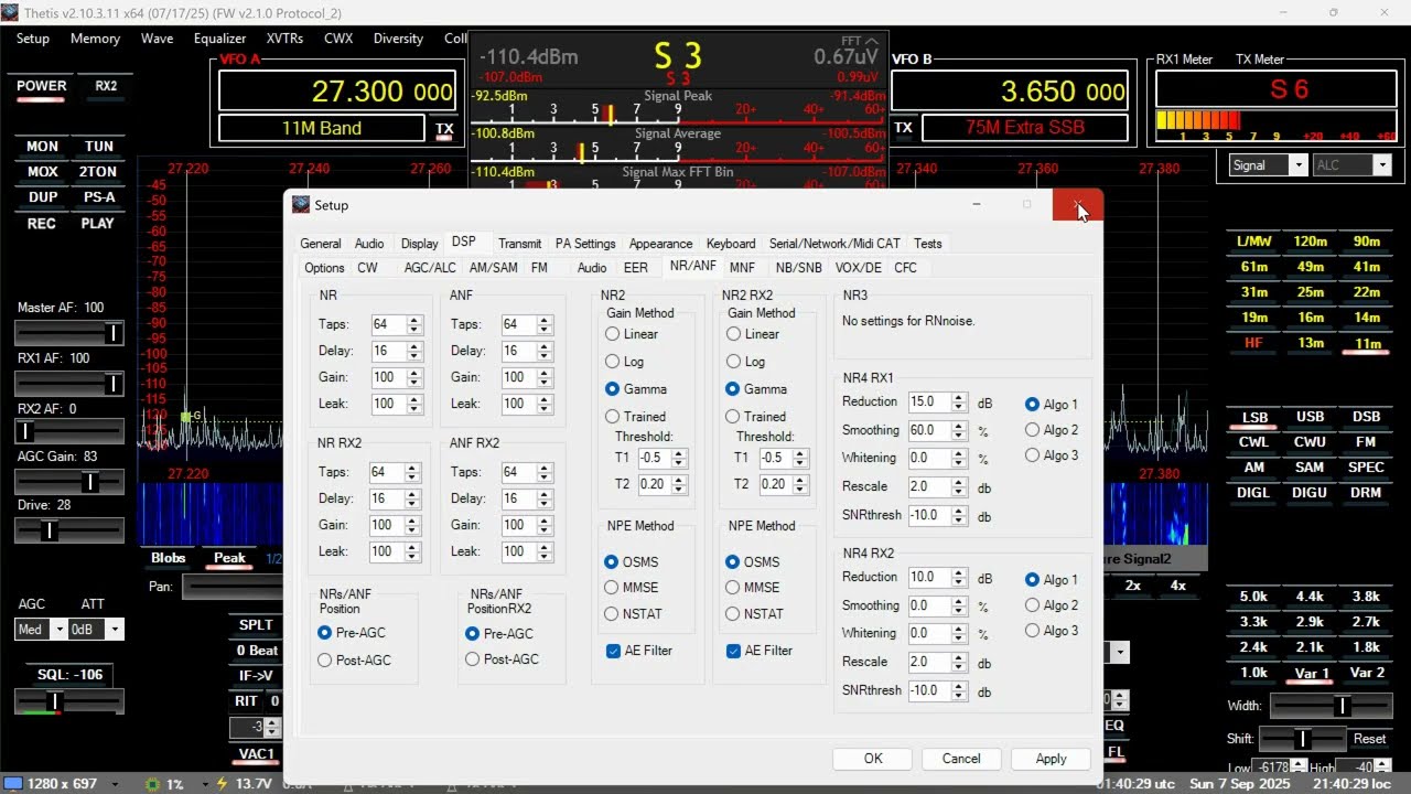 KP and 742 antenna placement, NR experiments.