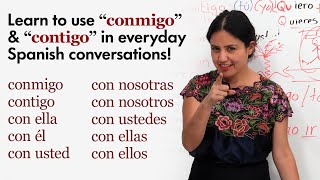 How to use "conmigo" and "contigo" in Spanish questions and answers! (Read the description below.)